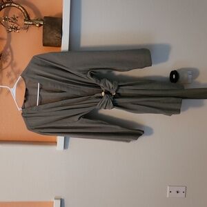 ZARA Kimono Dress. Dark Olive Green